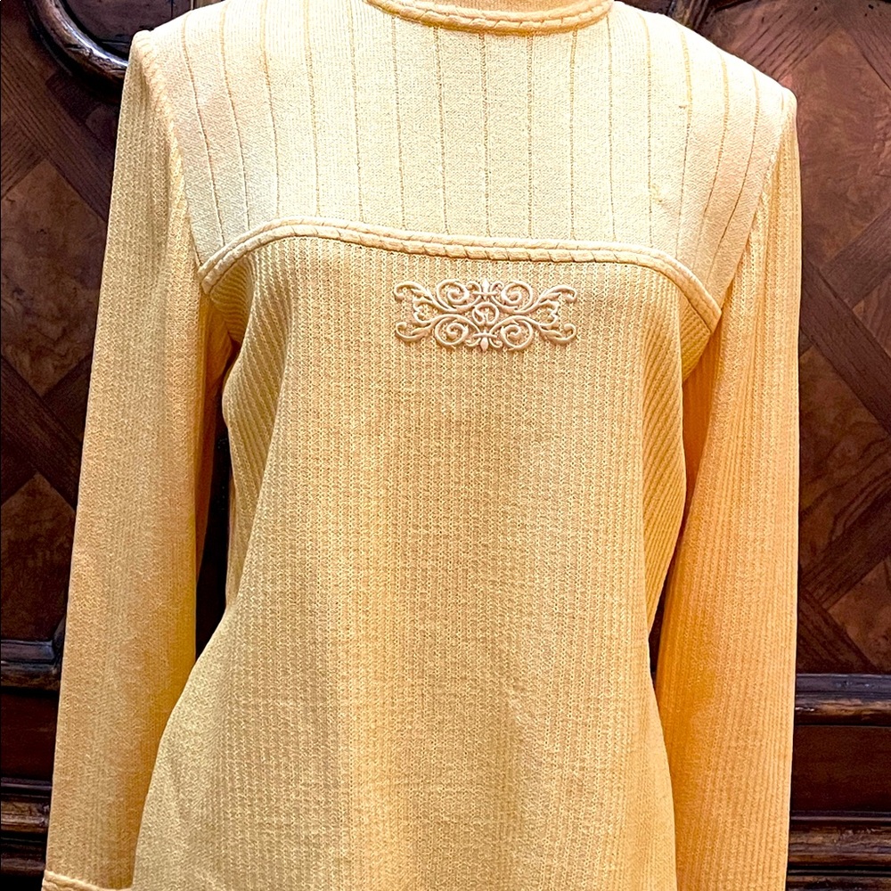 St John Sport Yellow Pullover Sweater.  Size S